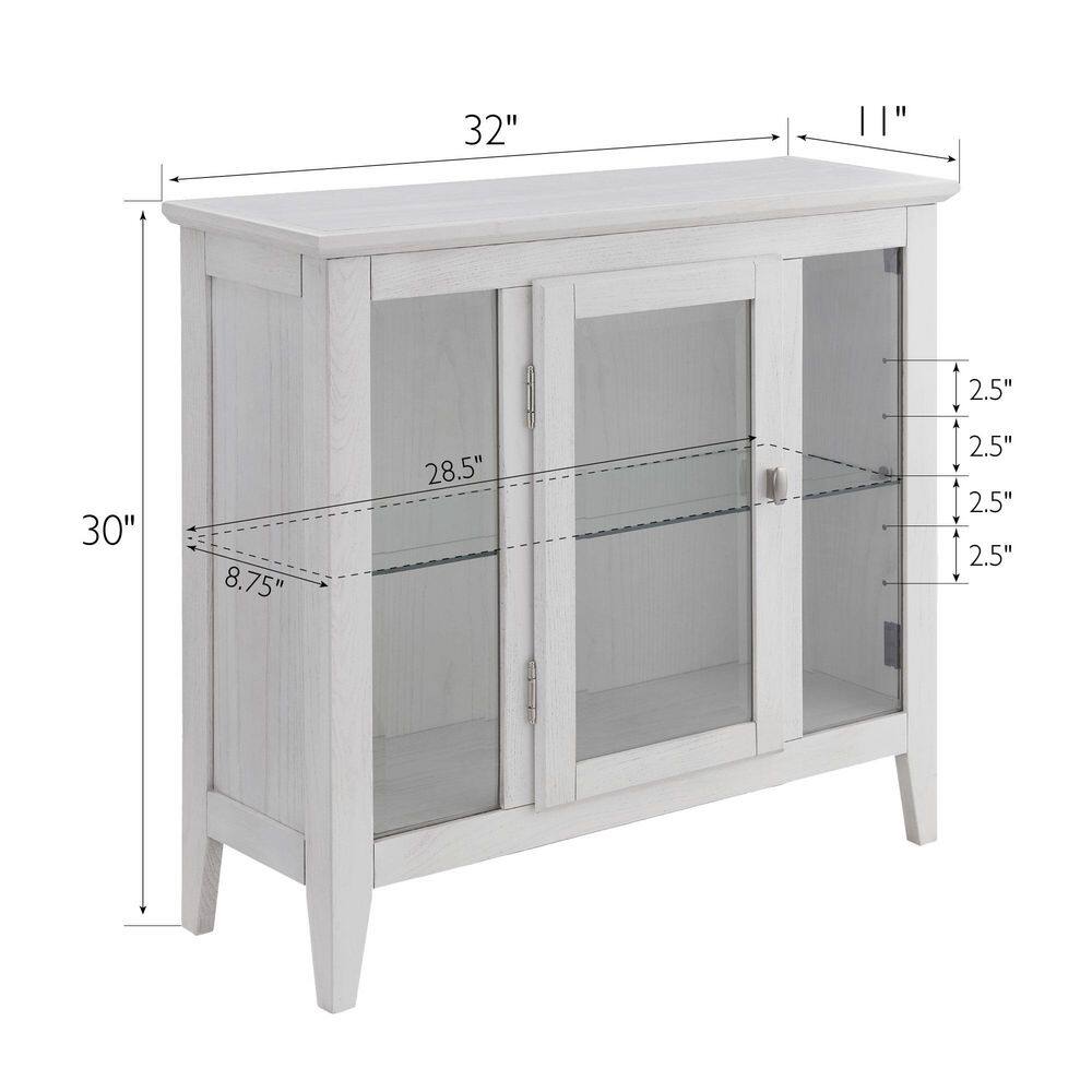 White Painted Entryway Curio Cabinet - rated 4.5 stars from 2 reviews
