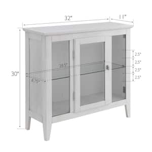 Favorite Finds White Painted Entryway Curio Cabinet with Interior Light