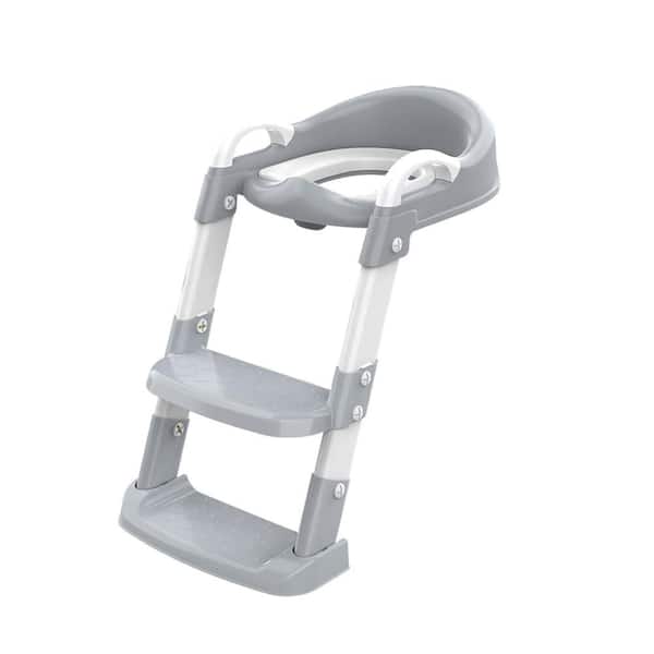 Reach 1.6 ft. Plastic Toddler Step Stool Ladder with Potty Training Seat, Potty Chair Potty Seat with Anti-Slip