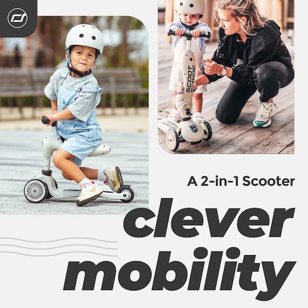 2-in-1 Ride-On & Stand Kids Scooter, Ages 1-5, Highwaykick 1