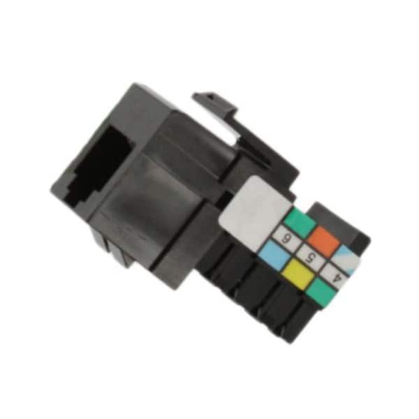 Leviton QuickPort 6P6C Voice Grade Connector, Brown 41106-RB6