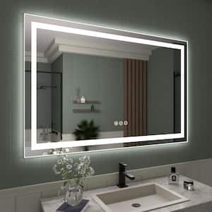 TMMV 42 in. W x 36 in. H Rectangular Frameless LED Light Anti-Fog Wall Bathroom Vanity Mirror in Polished Crystal