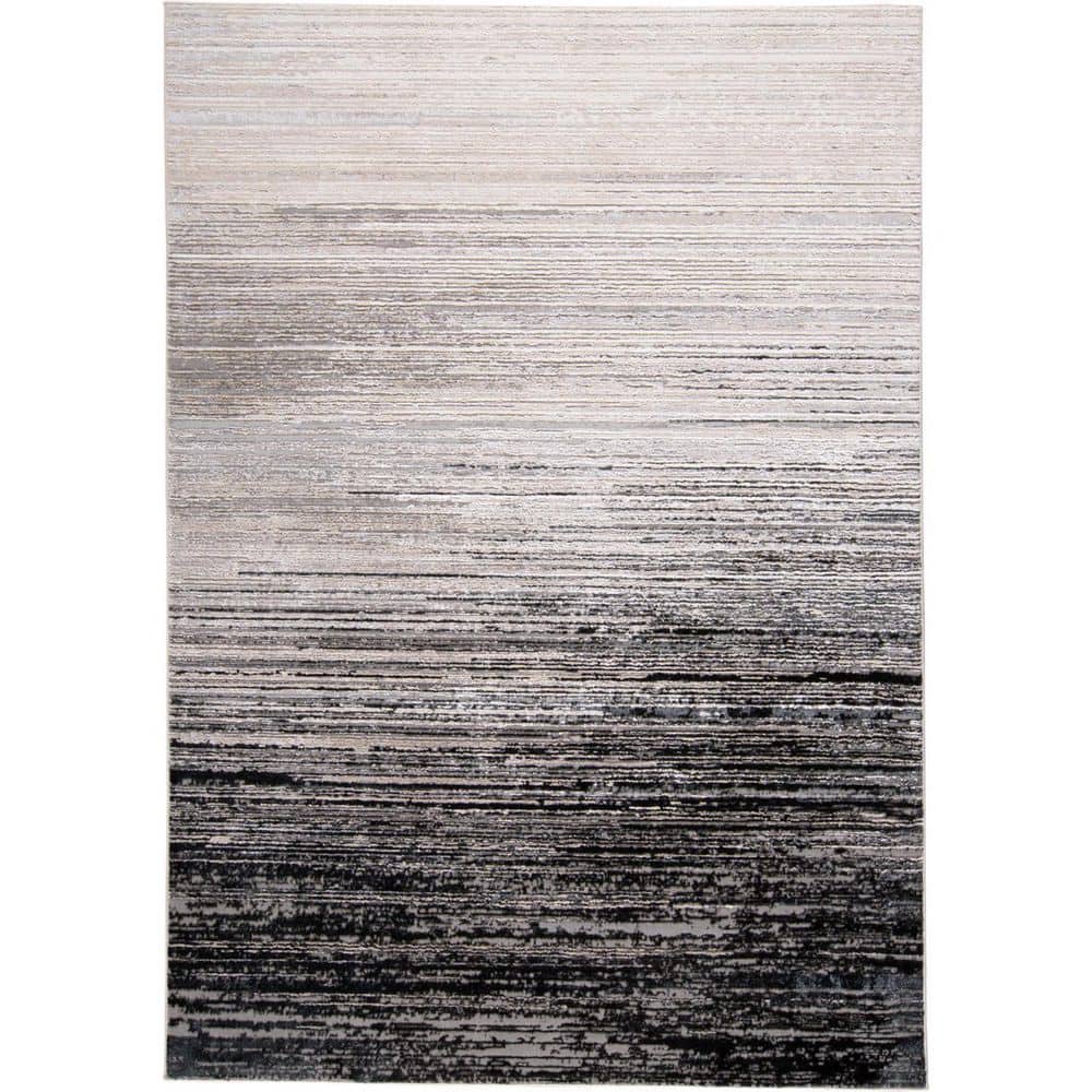 Beige, Black 5 ft. x 8 ft. Woven Abstract Polyester Indoor Area Rug price history on PriceWatchPro