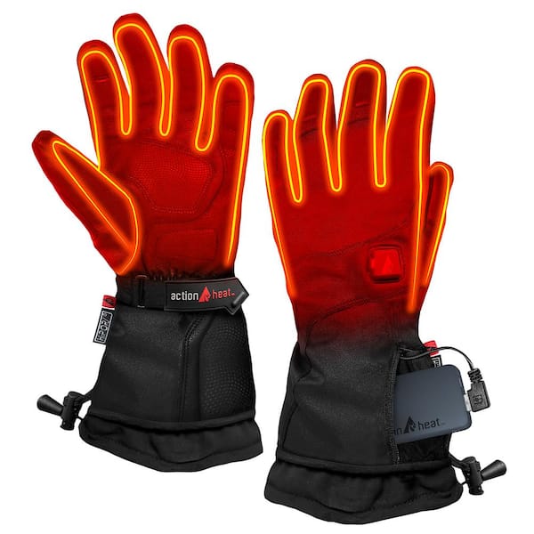 ACTIONHEAT Men's XL Black 5V Premium Heated Gloves