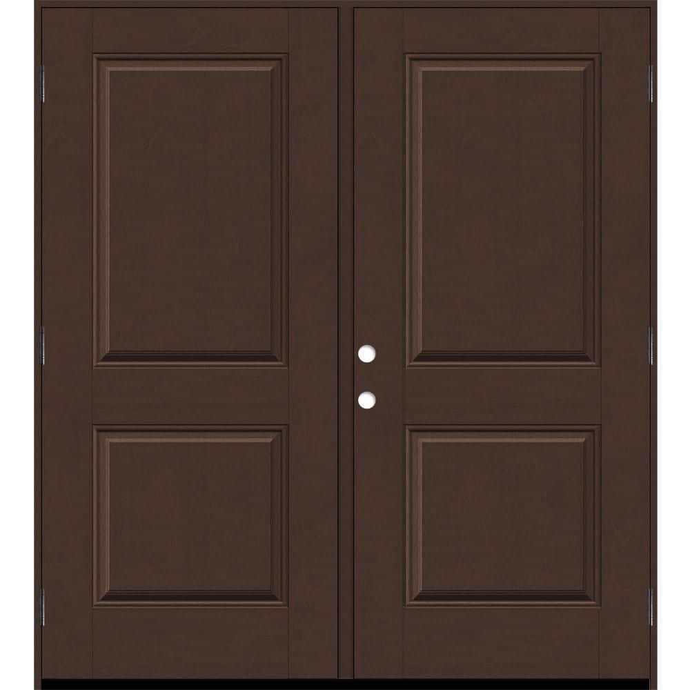 Regency 72 in. x 80 in. 2P Squaretop RHOS Chestnut Stain Fiberglass Double Prehung Front Door with 6-9/16 Jamb price history on PriceWatchPro