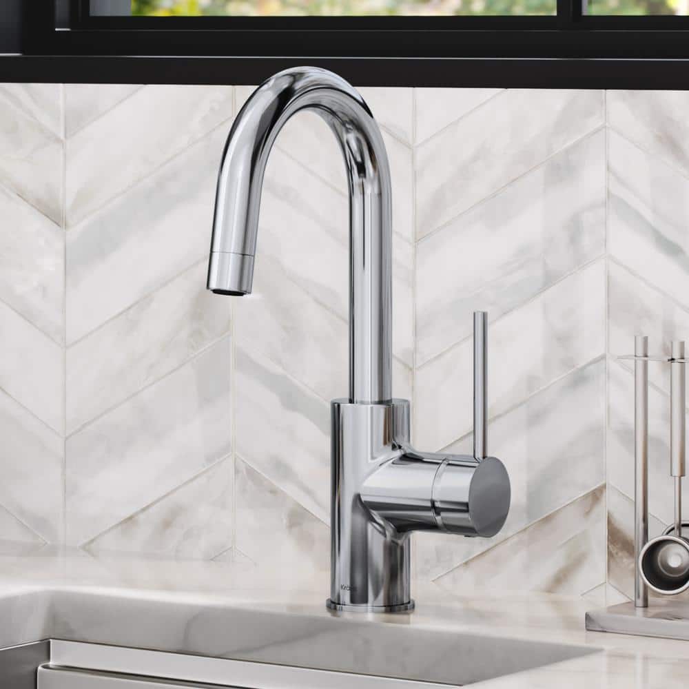 Chrome Single Handle Deck Mounted Bar Faucet