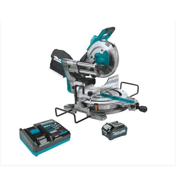 Makita - 40V max XGT Brushless Cordless 10 in. Dual-Bevel Sliding Compound Miter Saw Kit, AWS Capable (4.0Ah)