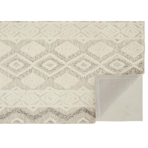 Gray and Ivory Geometric 12 ft. x 15 ft. Area Rug