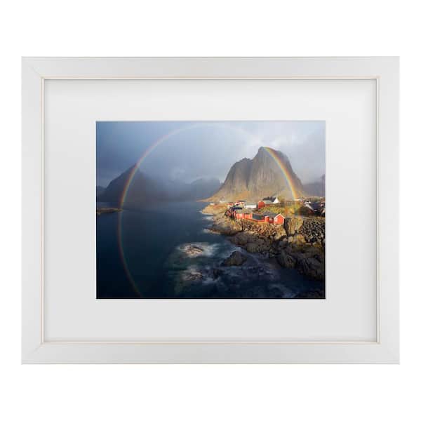 Trademark Fine Art Nicolas Schneider in the Rainbow Matted Framed Photography Wall Art 13 in. x 16 in