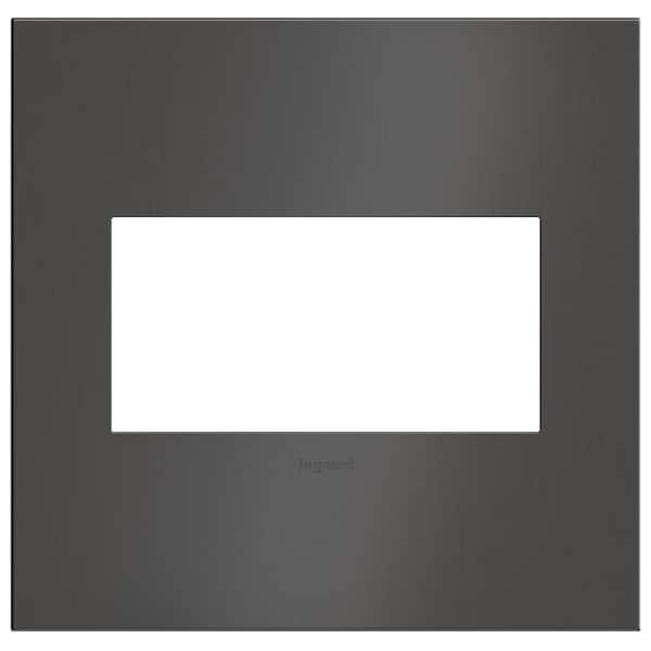 Legrand adorne 2 Gang Decorator/Rocker Wall Plate, Brushed Black Nickel (1-Pack)