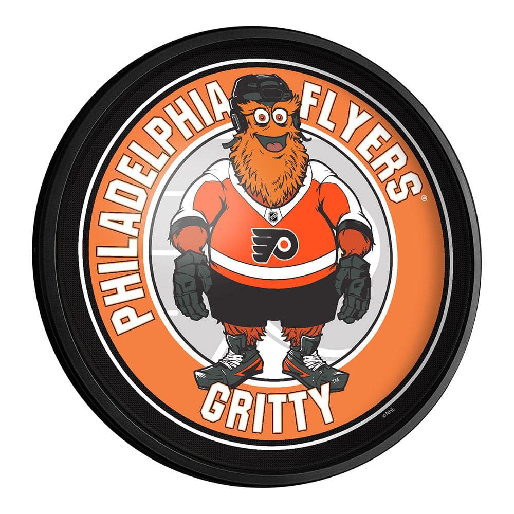 Philadelphia Flyers Gritty - Round Slimline Lighted Wall Sign