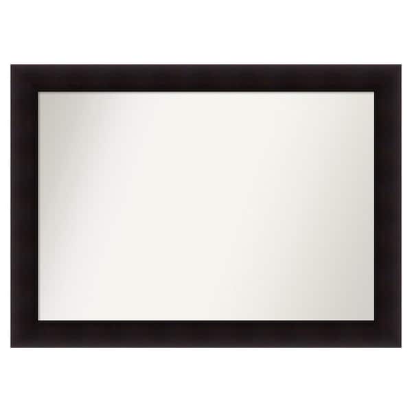Amanti Art Portico Espresso 43.75 in. x 31.75 in. Custom Non-Beveled Wood Framed Batthroom Vanity Wall Mirror