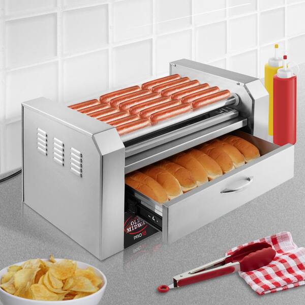 Olde Midway 18 Hot Dog Silver Stainless Steel Electric 5