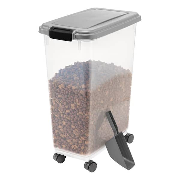37.5 lbs Airtight Pet Food Container in Chrome