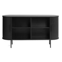 Nebula Black Oak Sideboard with Gliding Doors