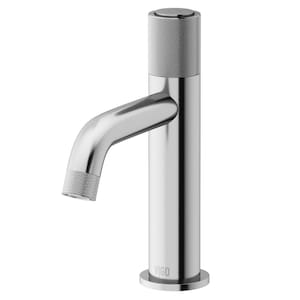 Apollo Button Operated Single-Hole Bathroom Faucet in Brushed Nickel
