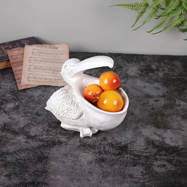 Pelican White Animal Resin 4. 7in Decorative Accent Singlev