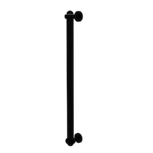 18 in. Center-to-Center Refrigerator Pull with Twisted Aents in Matte Black