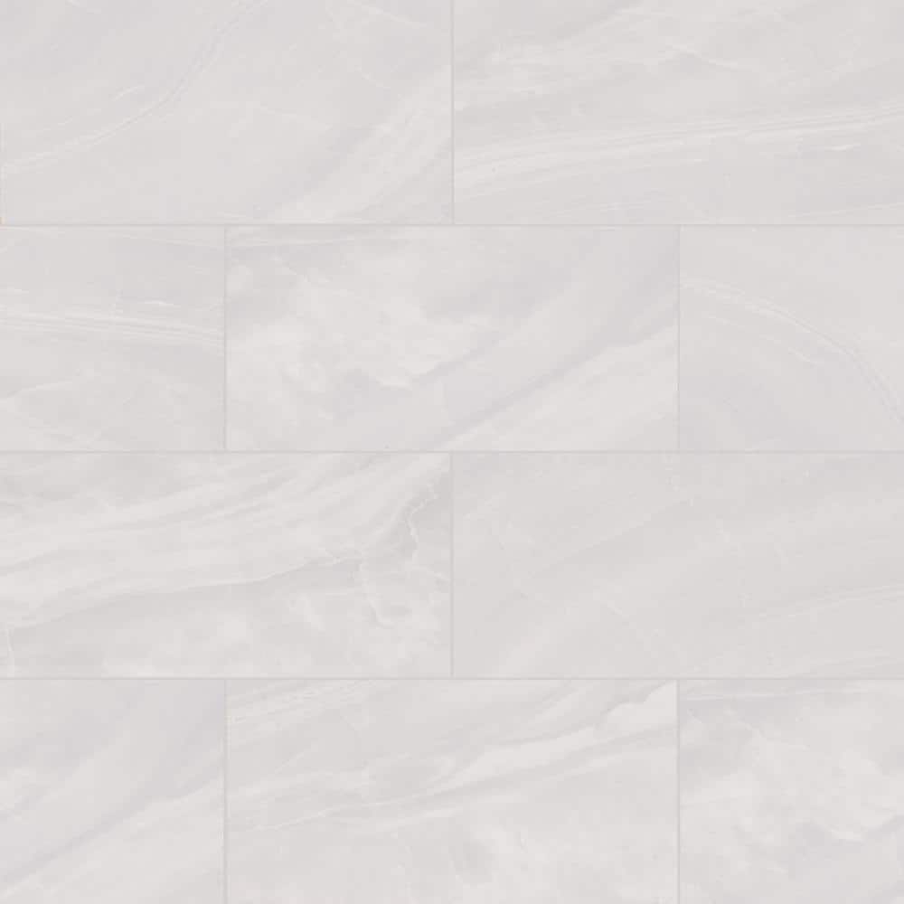 Reviews for MSI Giovanni Gray 12 in. x 24 in. Glossy Ceramic Stone Look