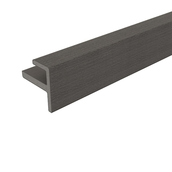NewTechWood All Weather System 1.87 in. x 1.87 in. x 8 ft. Composite Siding End Trim in Argentinian Silver Gray