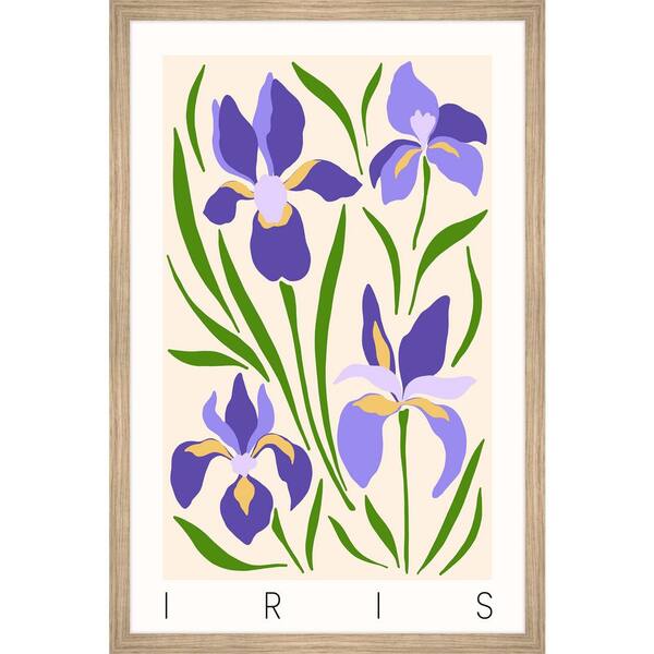 "Wild Iris Flowers" by Marmont Hill Framed Nature Art Print 36 in. x 24