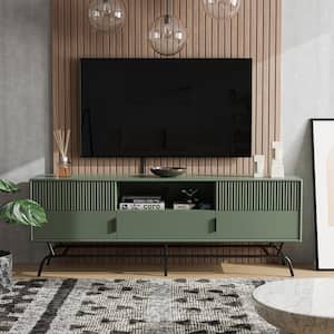 Yaztra Sage Green TV Stand Fits TV's up to 65 in. with 3-Drawers
