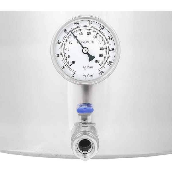 CONCORD 3 304 Stainless Steel Thermometer Glass Dial Brew Kettle