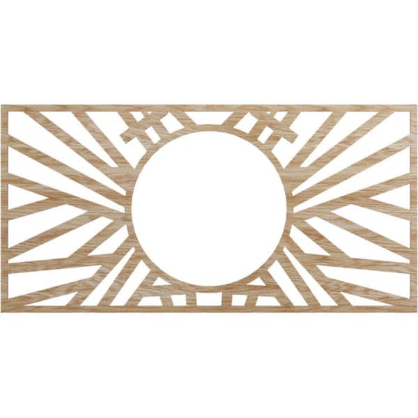 Ekena Millwork 0.25 in. x 28 in. x 14 in. Wood (Red Oak) Medallion Moulding