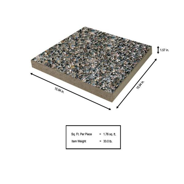 Oldcastle Lake Superior 16 In X 16 In X 1 5 In Natural Concrete Step Stone 12052830 The Home Depot