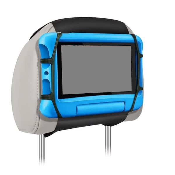 Car Headrest Mount Holder Tablet Holder for Kids Anti-Slip Strap Holding Net Angle-Adjustable Fits 7-12.9 in. Tablets