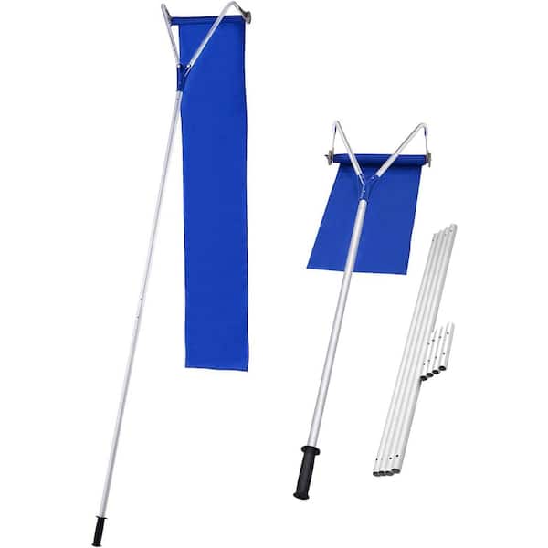 Costway 252 in. Adjustable Light-Weight Pastic Handle Roof Rake Snow Removal Tool with Telescoping Handle