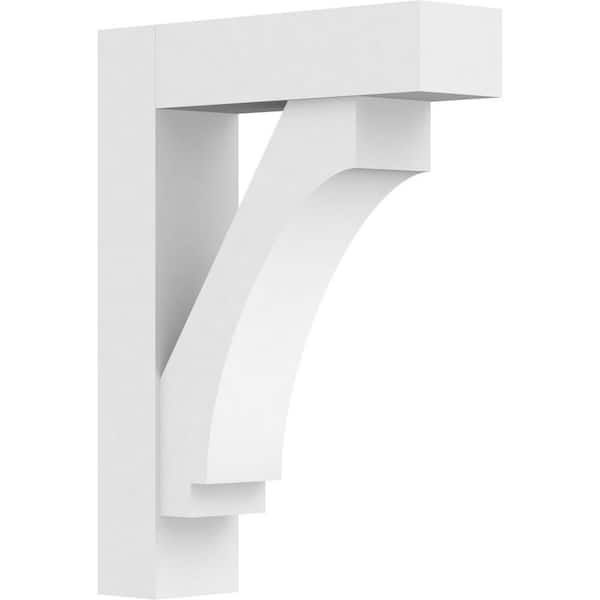 Ekena Millwork Standard Imperial 5 in. W x 24 in. H x 18 in. D Signature Urethane Polyurethane Bracket With Block Ends