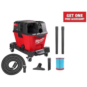 M18 FUEL 6 Gal. Cordless Wet/Dry Shop Vacuum with Filter, Hose, and Accessories