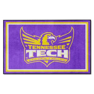 Tennessee Tech Purple 4 ft. x 6 ft. Golden Eagles Plush Area Rug