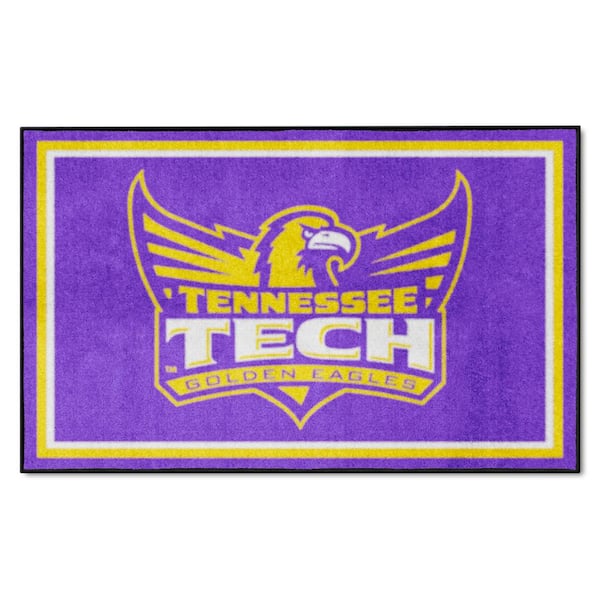 FANMATS Tennessee Tech Purple 4 ft. x 6 ft. Golden Eagles Plush Area Rug