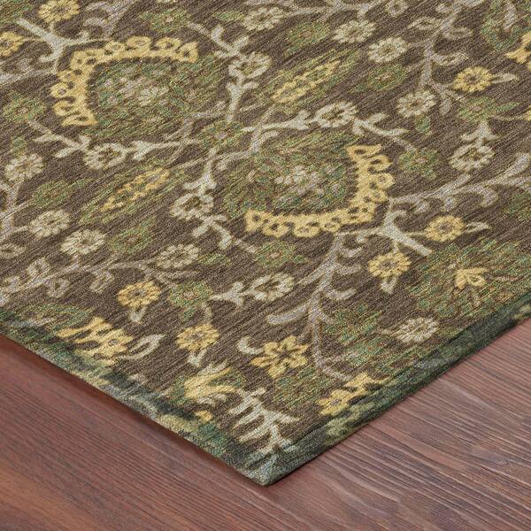 Chantille Machine Washable Indoor/Outdoor Abstract ACN2634 Chocolate 3 ft. x 4 ft. Area Rug