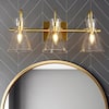 Uolfin Modern Bell Bathroom Vanity Light, 3-Light Brass Gold Wall ...