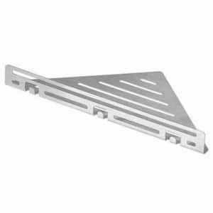 TI-SHELF Stainless Steel Triangular Corner Shelf (Line) 1.2 in. with Lip 11in. x 7.87 in . Decorative Wall Shelf