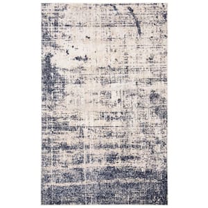 Adirondack Gold/Navy 4 ft. x 6 ft. Abstract Area Rug