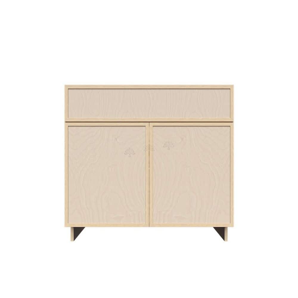 Slim Shaker Assembled 24 in. W x 34.5 in. H x 24 in. D Base Kitchen Cabinet in Natural Wood price history on PriceWatchPro