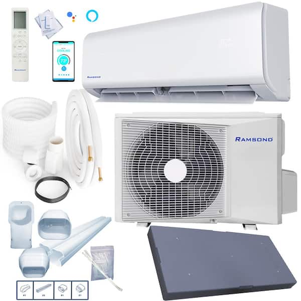12,000 BTU 1 Ton 19 SEER Wi-Fi Ductless Mini Split Air Conditioner and Heat Pump 115-Volt/60Hz, Installation Combo Value