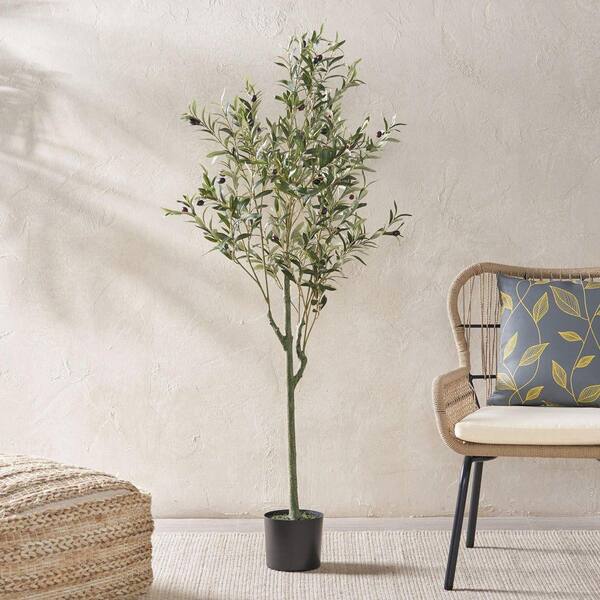 OPICUTE 4.8 ft. Artificial Olive Tree in Pot TREE-70527.00 - The