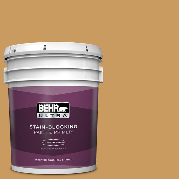 BEHR ULTRA 5 gal. #M280-6 Solid Gold Extra Durable Eggshell Enamel Interior Paint & Primer