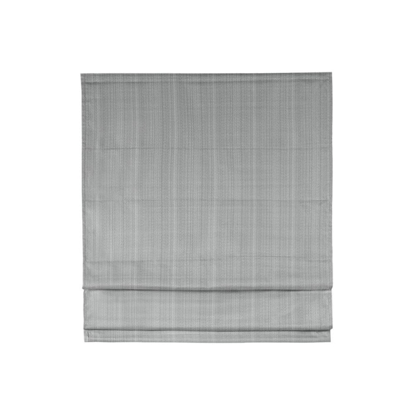 Madison Park Colm Charcoal Cordless Basketweave Polyester 27 in. W x 64 in. L Room Darkening Roman Shade
