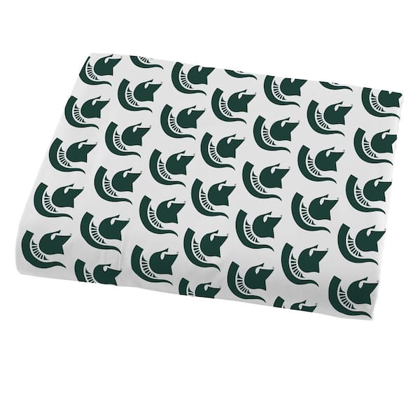THE NORTHWEST GROUP 7-Pieces Multi-Color NCAA Rotary Michigan State Polyester Queen Bed in Bag Set