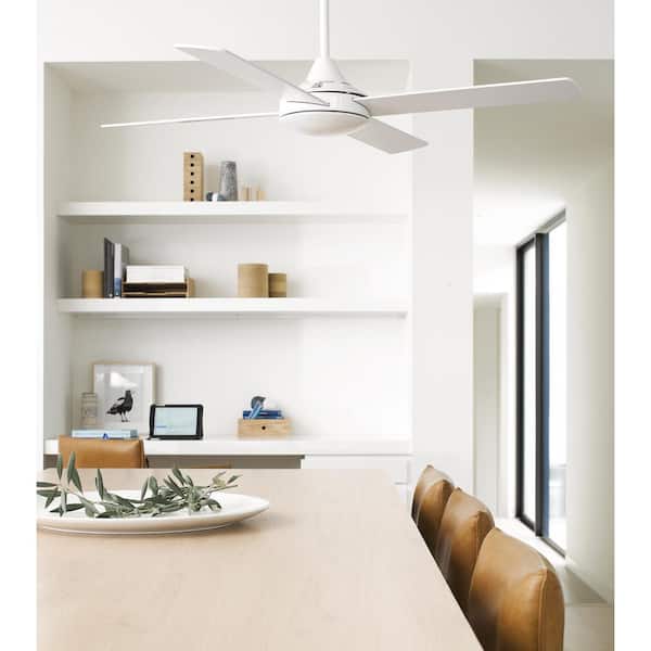 White Ceiling Fan with Remote Control Lucci Air Airlie II 52 in 