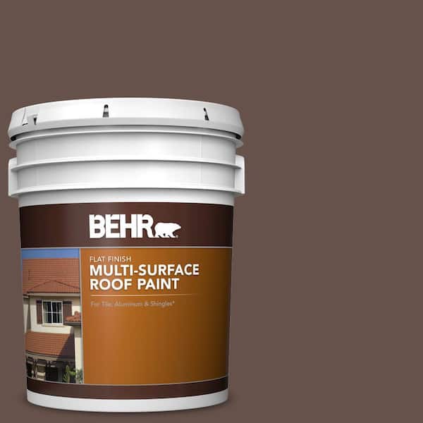 BEHR - 5 gal. #PPU5-18 Chocolate Swirl Flat Multi-Surface Exterior Roof Paint