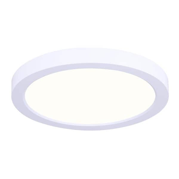 CANARM Low Profile 9 in. White Integrated LED Flush Mount