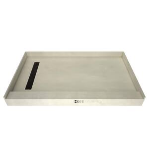 Redi Trench 32 in. x 60 in. Single Threshold Shower Base with Left Drain and Oil Rubbed Bronze Trench Grate