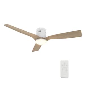Striver 52 in. Dimmable LED Indoor White Smart Ceiling Fan with Light and Remote, Works with Alexa and Google Home